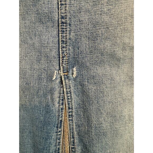 Hydrolic Jean Long Jean Skirt Size 5/6 Denim Maxi Y2K Festival Raw Hem Frayed - Picture 3 of 8